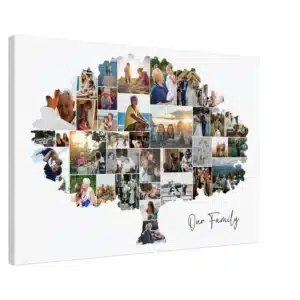 Family Tree Photo Collage Canvas